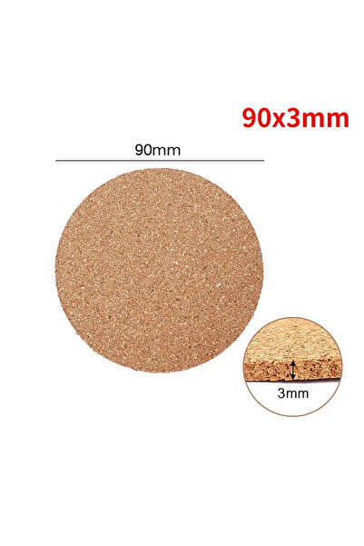 Choice 30 قطعة 90 × 3 مم 30/1 قطعة حصيرة كوب مستديرة طبيعية خشبية غير قابلة ل...