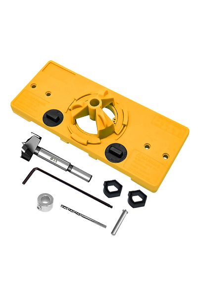 Wnew Yellow Set Concealed 35mm Cup Style Hinge Jig Boring Hole Drill Or 35mm Concealed Hinge Jig Kit For