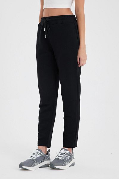 VENA Larissa Regular Fit Cotton Sweatpants - Black