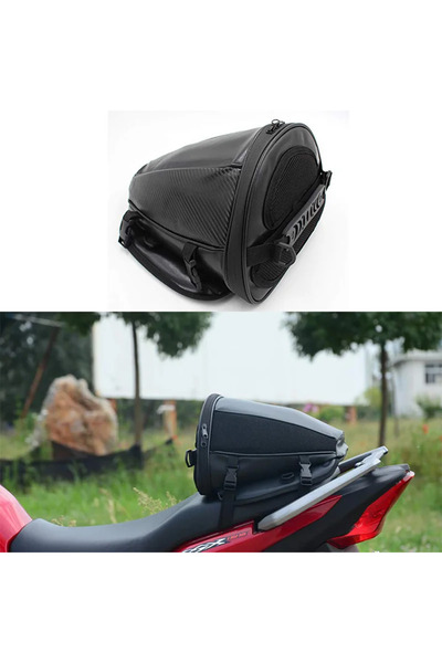 Choice حقيبة متعددة الوظائف للمقعد الخلفي للدراجات النارية باللون الأسود، حقي...