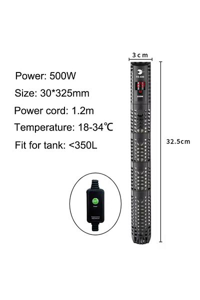Choice Voltage 220v 500w Aquarium Submersible Heater Fish Tank Water Heating Rod Constant Aquarium Thermost