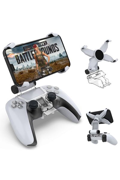 Choice White For Ps5 Controller Phone Mount Clip Mobile Gaming Clip Cell Phone Stand Holder For Playstation