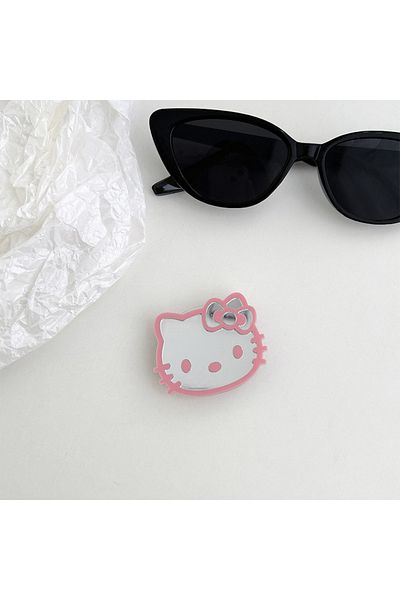 Choice 2 Sanrio Hello Kitty Mirror Cell Phone Airbag Bracket Cute Cartoon Kitty Cat Telescopic Portable Ph.