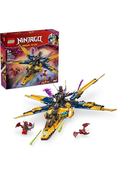 STOREMAX Srh Ras and Arin's Super Storm Jet 71833-8 3 Ninja Minifigures for Children from Age and up