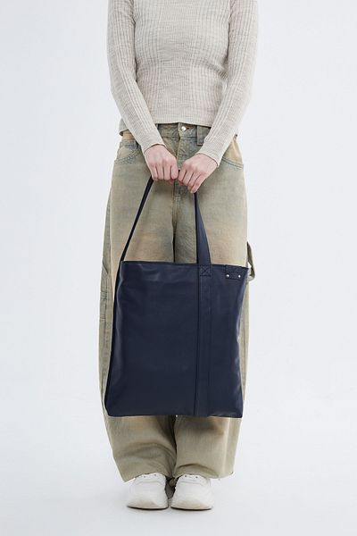 Nordbron Women's Navy Blue Casual Hasle - Flat Shoulder, Compartment Inner Pocket, Thick Strap, 6.6 L, 100% Faux Leather