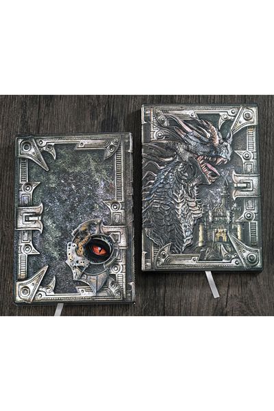 Choice A5 Multicolour A5 Notebook,dragon Embossed Retro Hardcover Leather Cover,100 Sheets/book,horizontal