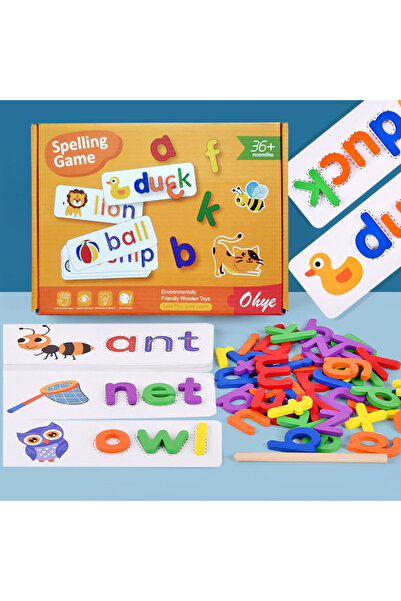 Choice لعبة تهجئة الكلمات، 52 قطعة، أبجدية إنجليزية، كلمات تهجئة، ألعاب تعليم...