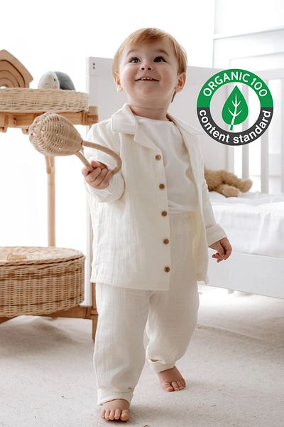 Lilabio 100% Cotton Muslin Bohemian Shirt Set 1-5 Years