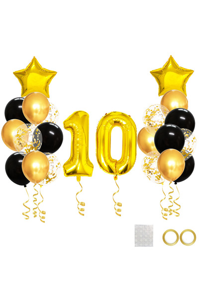 Choice بالونات ذهبية أخرى سوداء مختلطة 25 قطعة من بالونات ذهبية سوداء لتزيين ...