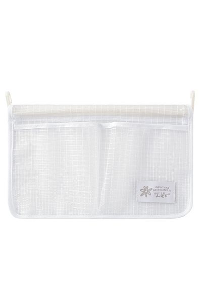 Choice White Double Compartment Mesh Bag Sundries Classification Refrigerator Hanging Bag Milti-purpose Sea