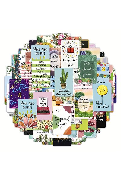 Choice بطاقات تأكيد ملهمة متعددة الألوان مكونة من 72 قطعة للتحفيز اليومي - لت...