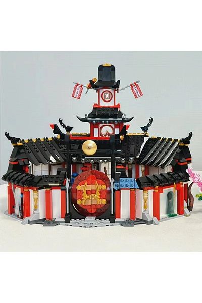 Choice Wood Temple Of Airjitzu Training Hall Red House Monastery Of Spinjitzu Model Building Blocks Toys
