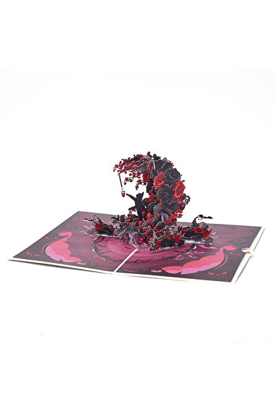 Choice AD-MYF-069 بطاقة تهنئة رائعة على شكل هلال هدايا عيد ميلاد منبثقة باللو...