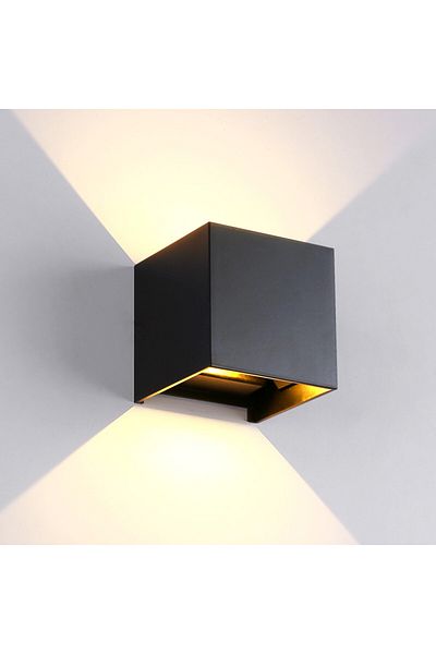 MARPOU 1 piece Cool White(5500-7000K) black MARPOU Led Wall Lamp Outdoor/ Indoor Waterproof IP 65 Surface M