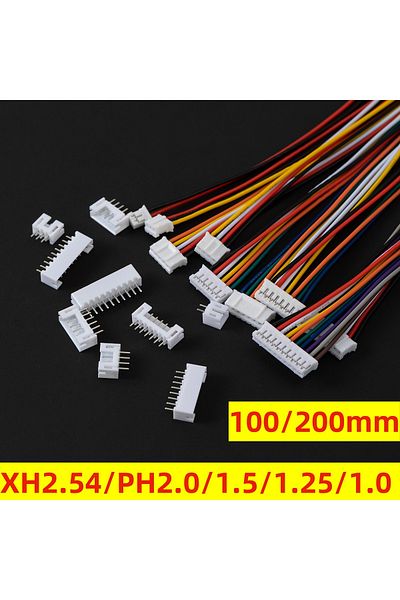 Choice Length 100mm 4p Xh2.54mm 5sets Jst1.25 Zh1.5 Ph2.0 Xh2.54 Connector Female Male 2/3/4/5/6/7/8/9/10p