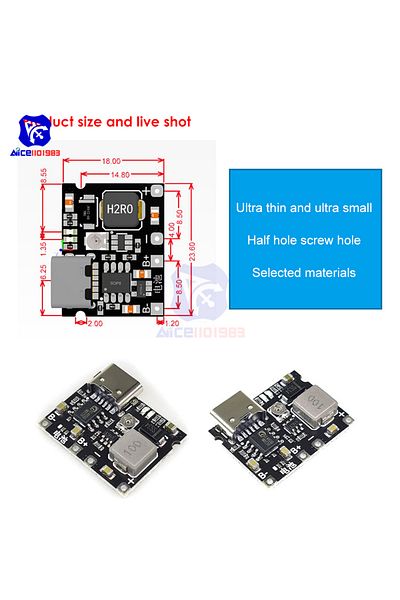 Choice 5PCS 3.7V to 5/9V 2A DC-DC Step Up Boost Module 18650 Lithium Battery Charging Discharging Board ...