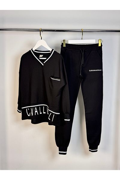 Posh Chic Red & Black Tracksuit Set "Stylish & Sports Combination"