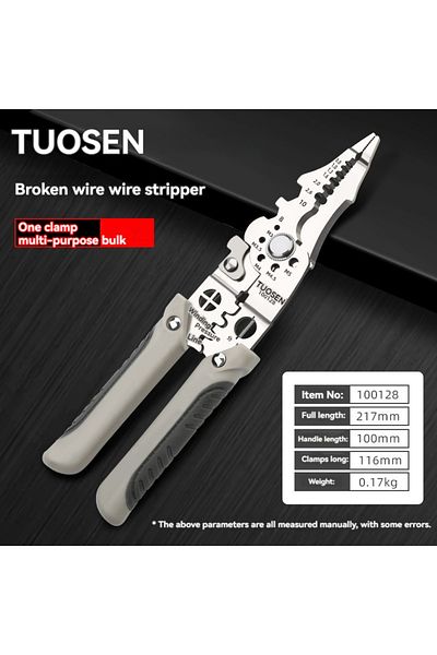 Choice Grey Electrical Wire Crimper Cable Cutter Adjustable Automatic Wire Stripper Tool Electrician Multi-
