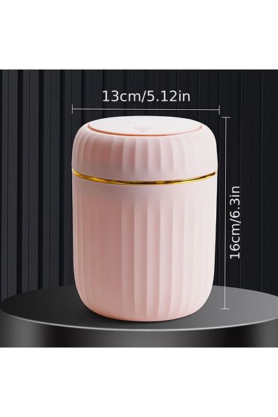 Choice Pink Desktop Press Trash Can Plastic Mini Garbage Bin With Lid Coffee Table Office Living Room Study
