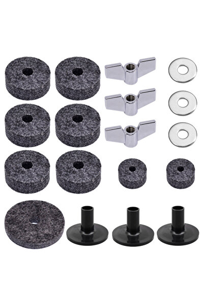 Choice مجموعة ملحقات الطبل المكونة من 18 قطعة، مجموعة الطبول السوداء البديلة، ملحقات الآلات الموسيقية