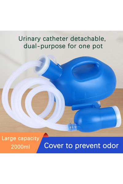 Choice إمدادات المرحاض للخارجية 2000 مل البلاستيك سرير الذكور وعاء البول زجاجة جامع مع أنبوب 160 سم...