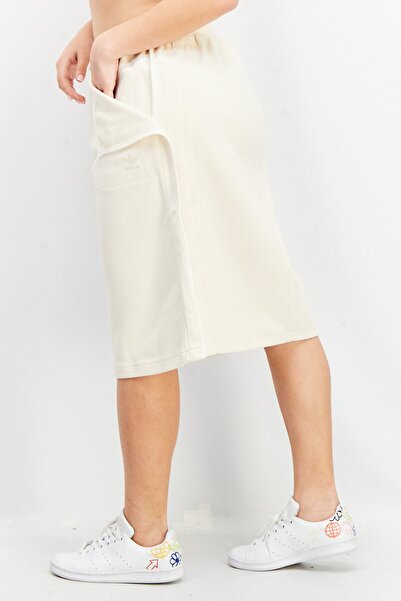 Adidas Originals Women Sportswear Fit Embroidered Midi Skirt, Light Beige