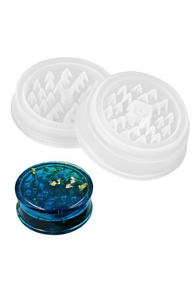 Choice 2pcs 2pcs Grinder Silicone Resin Mold Silicone Epoxy Casting Mold, Silicone Ashtray Mold, Handmade D