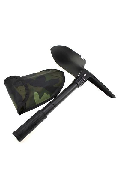 Shunmaii Black 1set Multifunction Camping Shovel Survival Folding Shovels Military Tactical Shovel Hiking Out