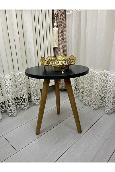 Çatı Home ZİGON SEHPA AHŞAP AYAKLI ÖZEL LAKE BOYAMA ANTRASİT