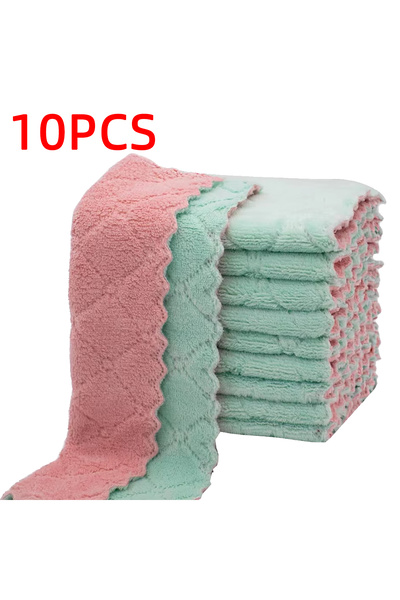 Choice1 10PCS 5/10PCS Kitchen Towel Dishwashing Cloth Countertop Cleaning Tow...
