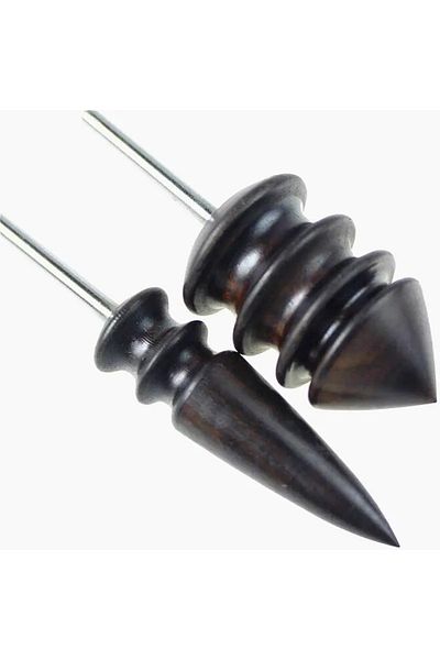 Choice 2pcs 2pcs/set Pointed Tip Leather Burnishing Tool Leather Edge Burnisher Leather Slicker Tool Set Bu