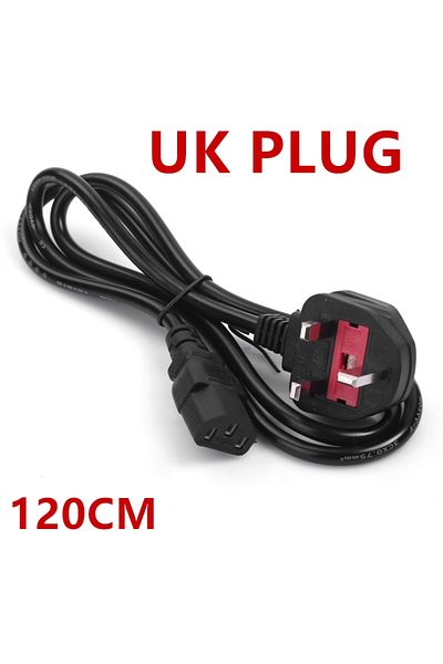 HONGPOE Uk-plug 3pin Durable 3-prong 1.2m Eu Us Au Uk 4standards Ac Power Supply Adapter Cord Cable Lead Cha