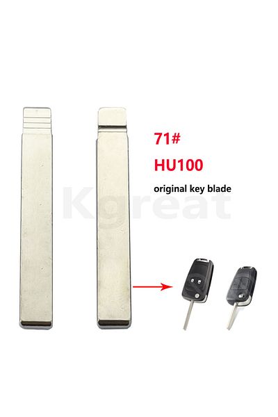 Choice For Original Key 10pcs 71# Hu100 Original Key Blade Remotes Flip Car Key Blank For Gmc Chevrolet Cru