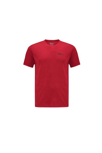 Jack Wolfskin Ανδρικό μπλουζάκι Vonnan - Κόκκινο, S/S,