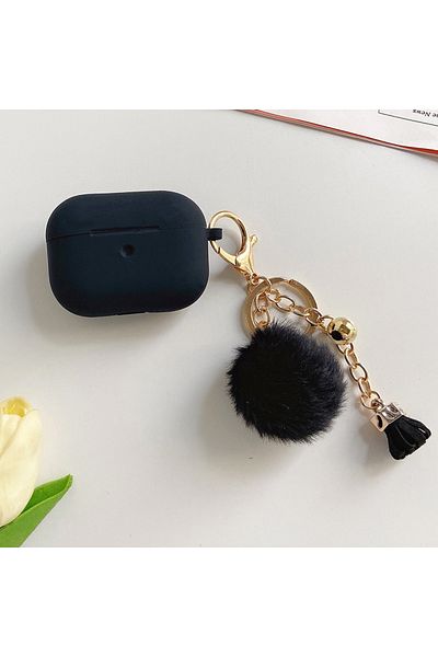 Choice Airpods Pro2 Black Fashion Solid Color Plush Earphone Case For Apple Airpods Pro 2 3 1 Cover Silicon