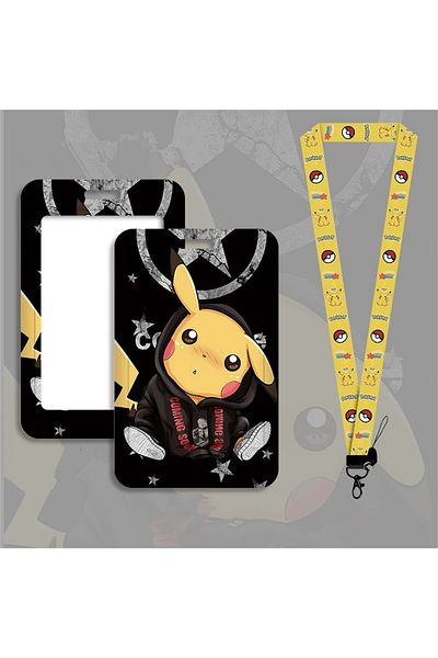 Choice A59 Kawaii Pokemon Pikachu Lanyard Card Holders Squirtle Id Credit Card Bus Card Student Id Card Pla