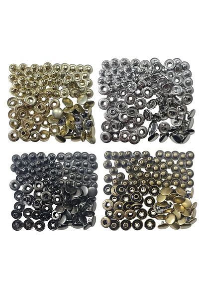 tuhafiyecimiz 15mm Jumpsuit Pressed 400Pcs Stainless Snaps Making Kit - Attachments
