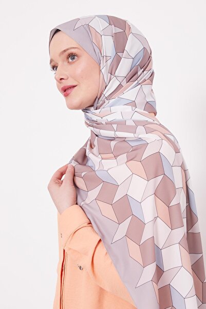 Levidor Stone Geometric Pattern Club Shawl