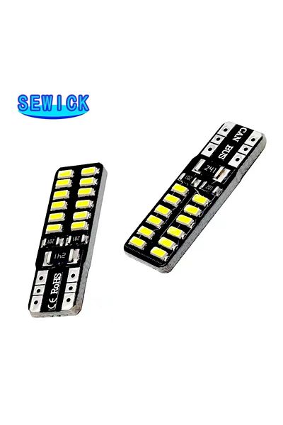 Choice 100 قطعة بيضاء DC12V سيارة T10 Led 194 168 W5w 3014 SMD 24 Led مصابيح وقوف السيارات الجانبية L