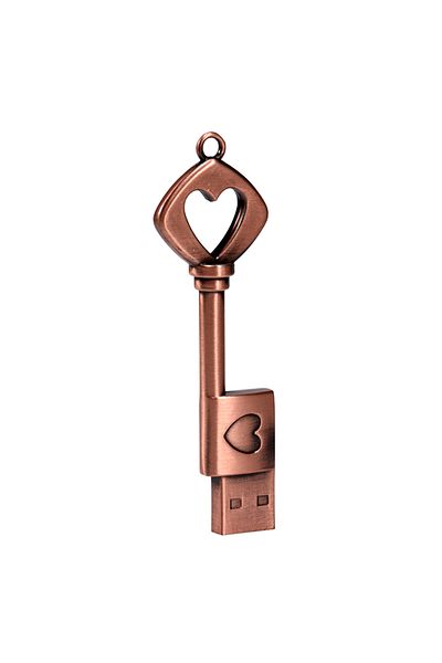 JASTER 16gb B Copper Love Heart Shaped Key Usb Flash Drive Pendrive Pen Drive 4gb 8gb 16gb 32gb 64gb Metal