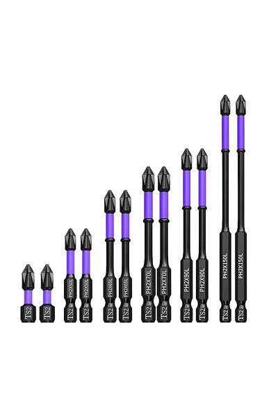 Choice 25-150mm 12pcs 5-60pcs Ph2 Impact Driver Bit Set Magnetic Cross Screwdriver Set Impact Drill Bit Scr