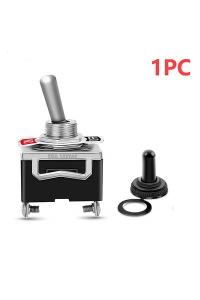 Shunmaii 1pc 5pcs 12v Auto Toggle Switch Boat Marine Heavy Duty Toggle Flick Switch With Waterproof Cover On/