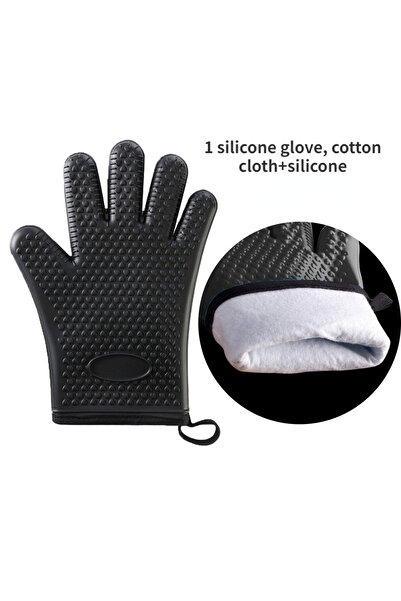 Choice1 Oven Mitts Bake Silicone Gloves Anti-scald Microwave Oven Baking Gloves BBQ Gloves Anti Heat Resi...