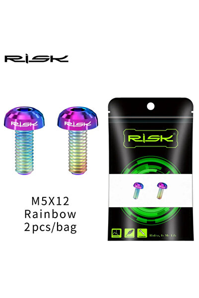 Choice مسامير تثبيت قفص زجاجة مياه الدراجة من التيتانيوم من Rainbow RISK M5x1...