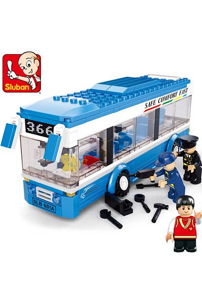 Choice No Box City Bus 238pcs City Single Decker Express Bus Car Model Building Blocks Urban Transport Mode