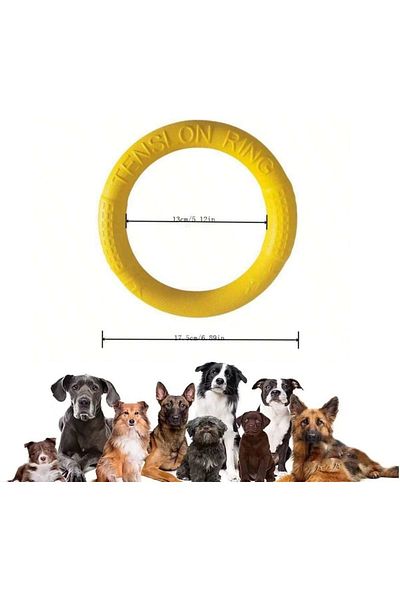 Choice L Yellow 1pc Dog Toys Pet Flying Disk Training Ring Puller Anti-bite Floating Interactive Supplies D