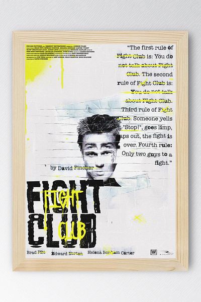 Saturn Pictură înrămată Fight Club - Pictură poster film Fight Club