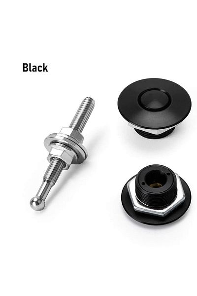 Choice Black Universal Car Front Bumper Hood Pin Aluminum Push Button Billet Quick Release Racing Engine Bo