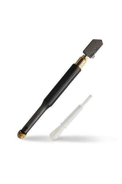 Choice TC-90 Glass Cutter Diamond Cutter Head Steel Blade Straight Cutting Self-oiling 2-8mm Anti-skid H...