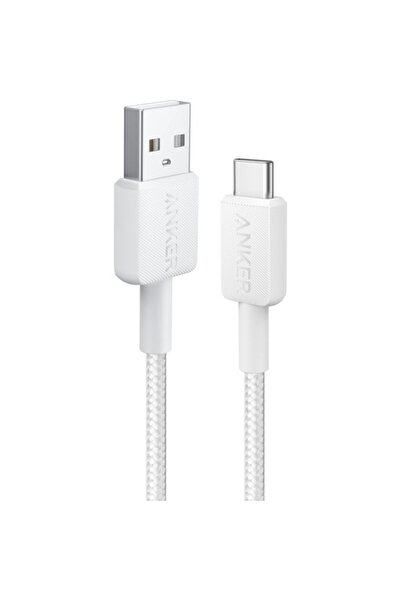 Anker 322 Usb-c To Usb-a 1.8m Şarj/data Kablosu - Beyaz - 30w Güç Destekli - ...